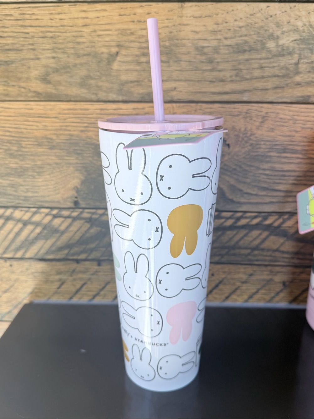 Limited Starbucks x Miffy Pastel Bunny Stainless Tumbler with Pink Lid and Straw
